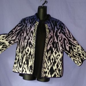 Chico's, size 2, Large, ombrea tiger print jacket